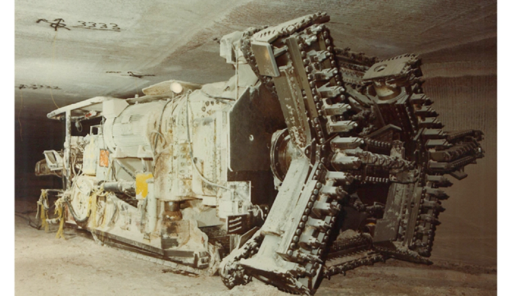 Early potash boring machines